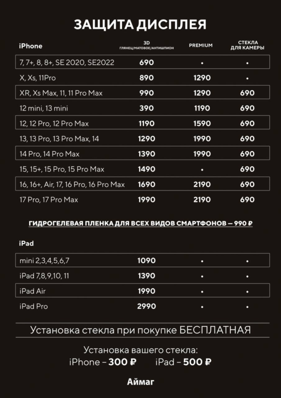 Защитные стекла